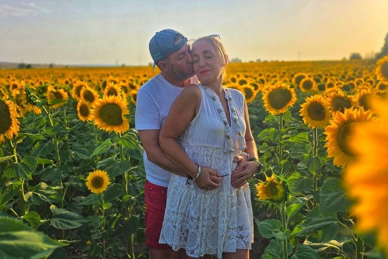 Paseando entre Girasoles