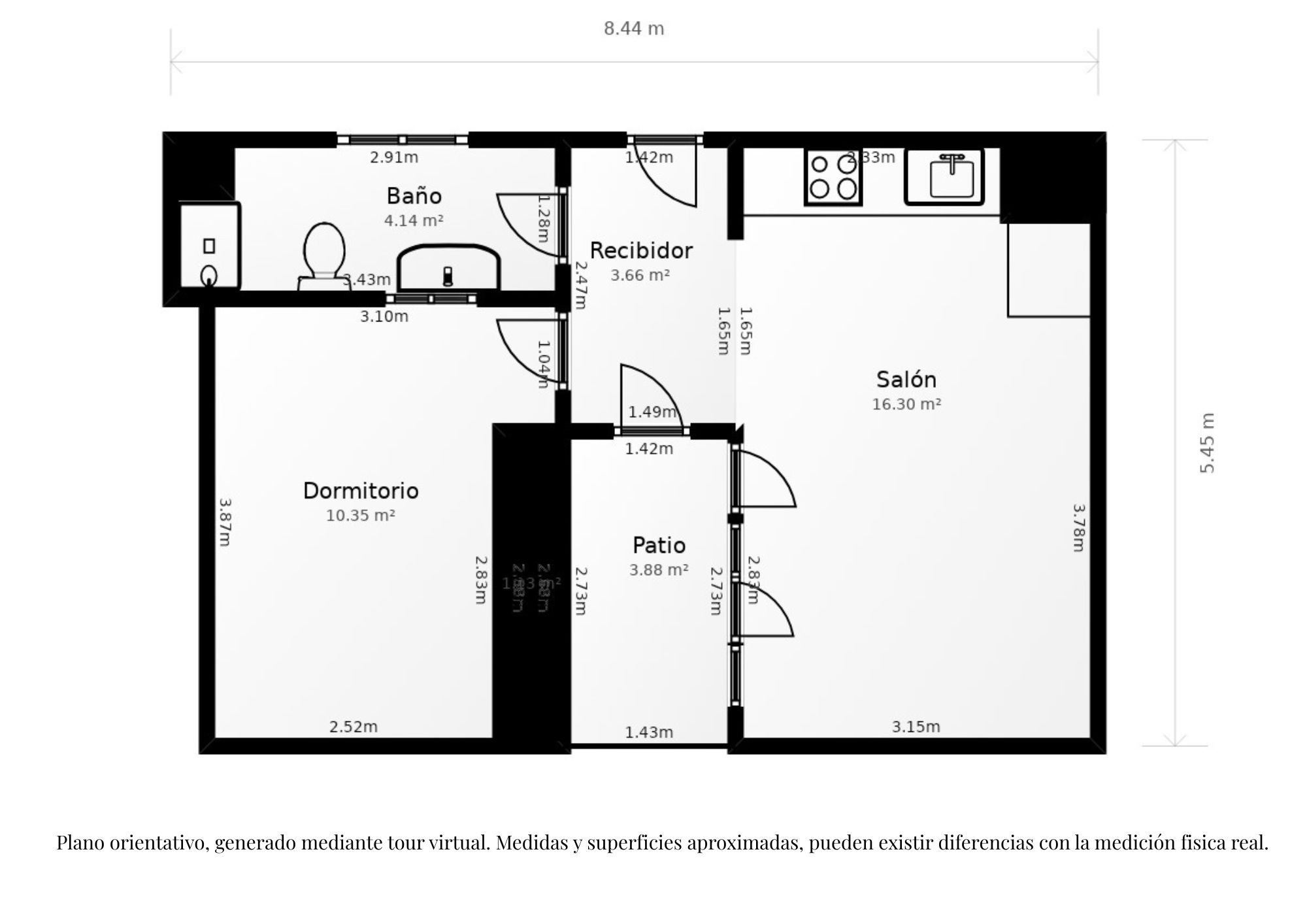 PLANO ACOTADO Ático Con terraza Torre del Mar, Vívelo Con Nosotros Inmobiliaria