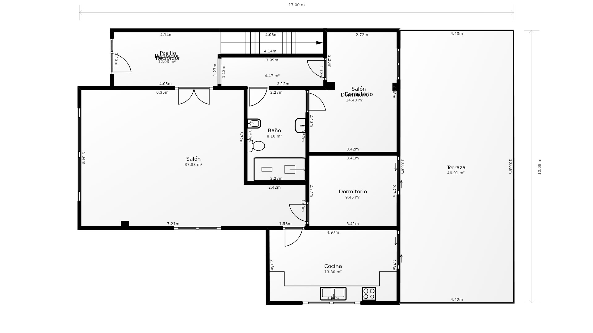 plano casa Adosada esquinera Cunit Residencial. Vívelo Con Nosotros